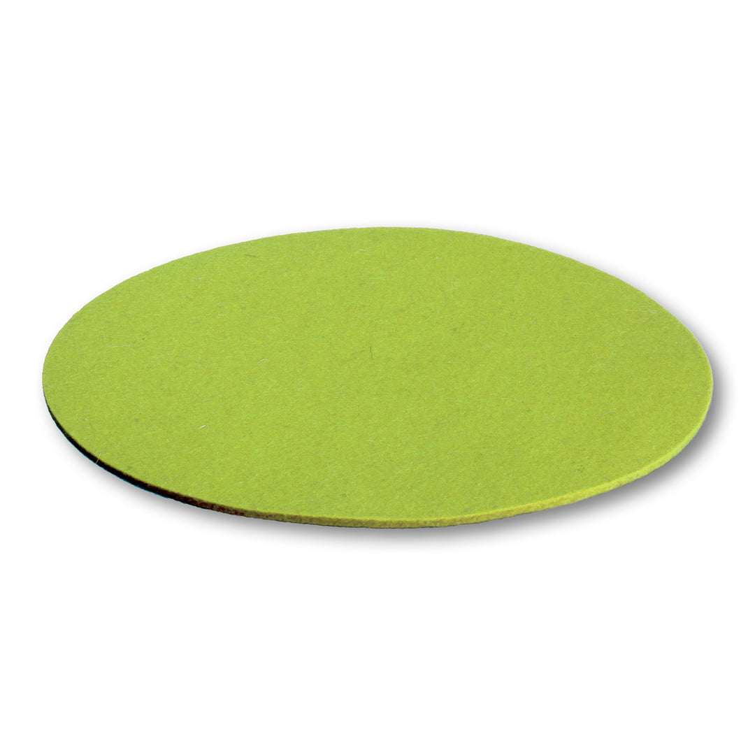 Coasters made of designer felt from filzbrand, round, 25 cm Ø, 3 mm thick, 1 piece, yellow