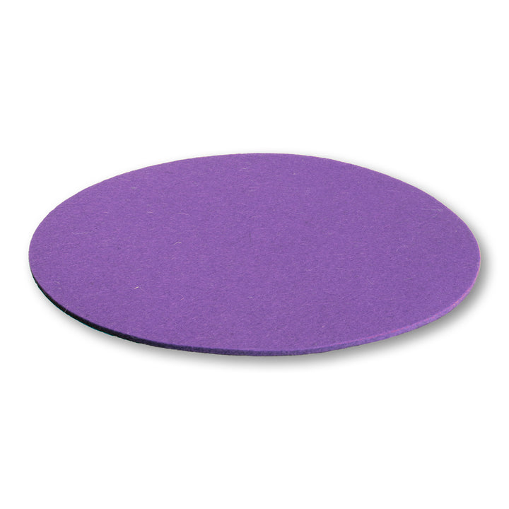 Coasters made of designer felt from filzbrand, round, 25 cm Ø, 3 mm thick, 1 piece, yellow