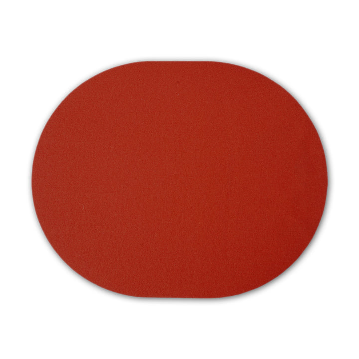 Placemat made of designer felt from filzbrand, oval, 42 x 34 cm, 3 mm thick, 1 piece, cappuccino