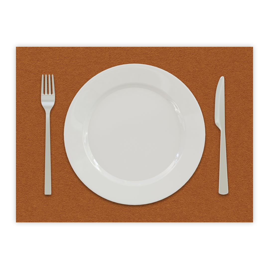 Tischset aus Filz, Platzset Untersetzer für Teller, rechteckig, 3 mm dick - 100 % Wollfilz