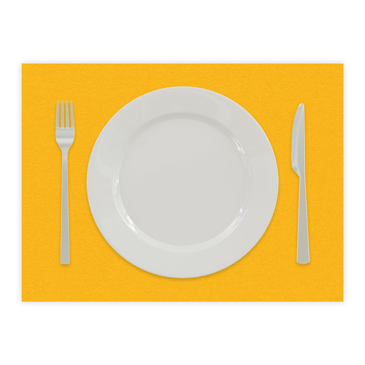 Tischset aus Filz, Platzset Untersetzer für Teller, rechteckig, 3 mm dick - 100 % Wollfilz