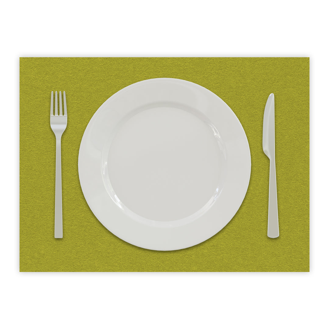 Tischset aus Filz, Platzset Untersetzer für Teller, rechteckig, 3 mm dick - 100 % Wollfilz