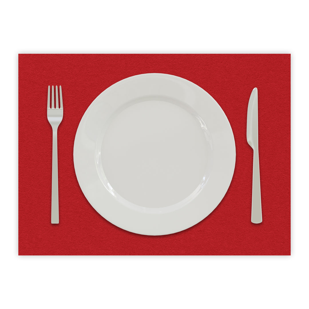 Tischset aus Filz, Platzset Untersetzer für Teller, rechteckig, 3 mm dick - 100 % Wollfilz