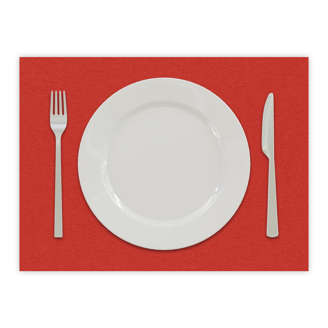 Tischset aus Filz, Platzset Untersetzer für Teller, rechteckig, 3 mm dick - 100 % Wollfilz