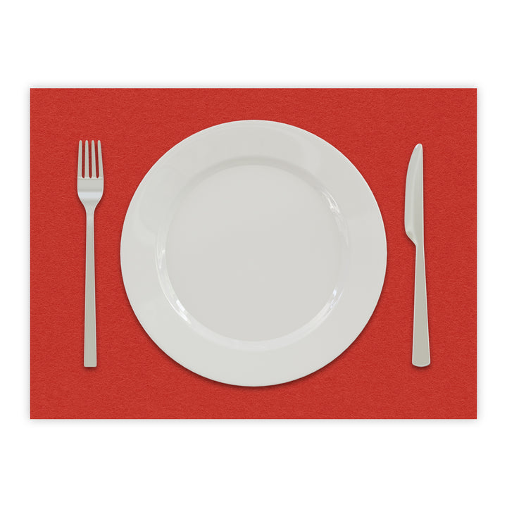 Tischset aus Filz, Platzset Untersetzer für Teller, rechteckig, 3 mm dick - 100 % Wollfilz