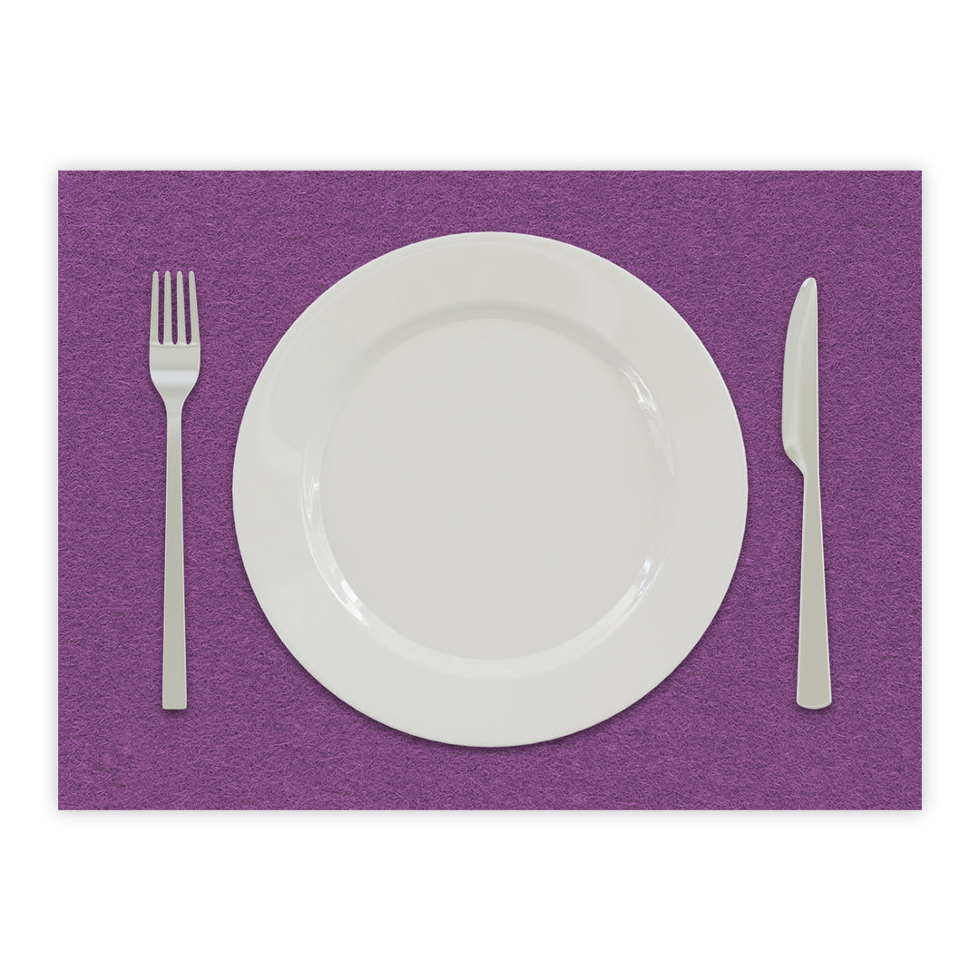 Tischset aus Filz, Platzset Untersetzer für Teller, rechteckig, 3 mm dick - 100 % Wollfilz