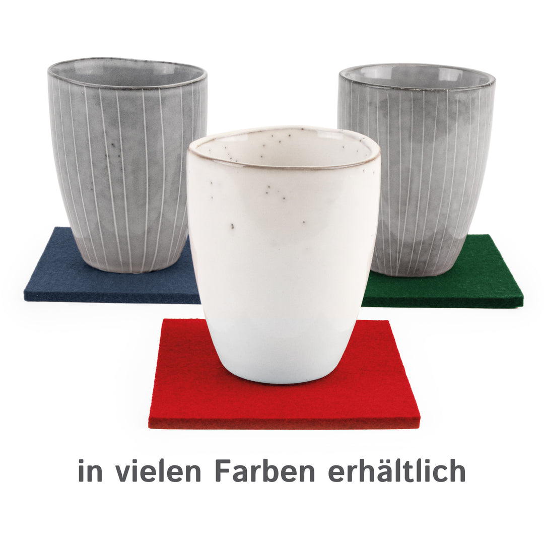 Untersetzer aus Designfilz, eckig, 11 x 11 cm, 5 mm dick, 4 Stück