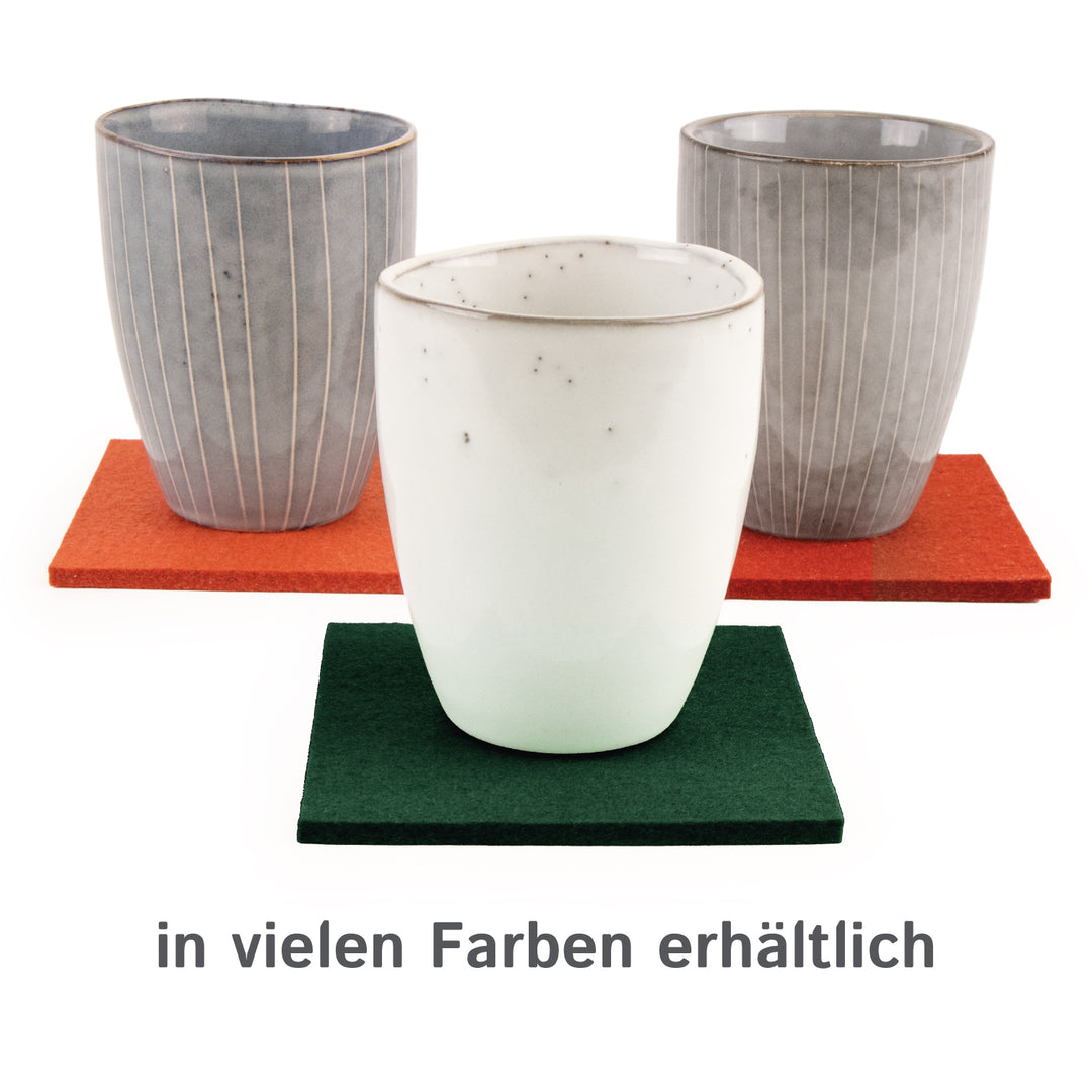 Untersetzer aus Designfilz, eckig, 11 x 11 cm, 5 mm dick, 4 Stück