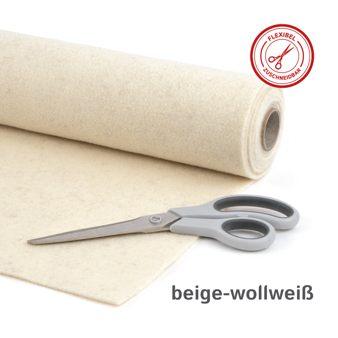Wollfilz für Camper: 100% Natur-Nadelfilz - 3mm dick dehnbar & atmungsaktiv - Made in Germany