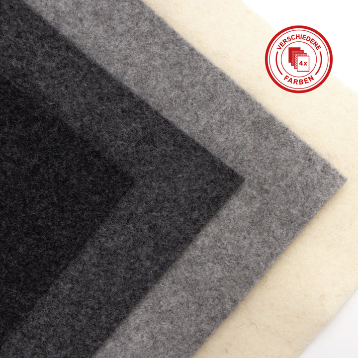 Wollfilz für Camper: 100% Natur-Nadelfilz - 3mm dick dehnbar & atmungsaktiv - Made in Germany