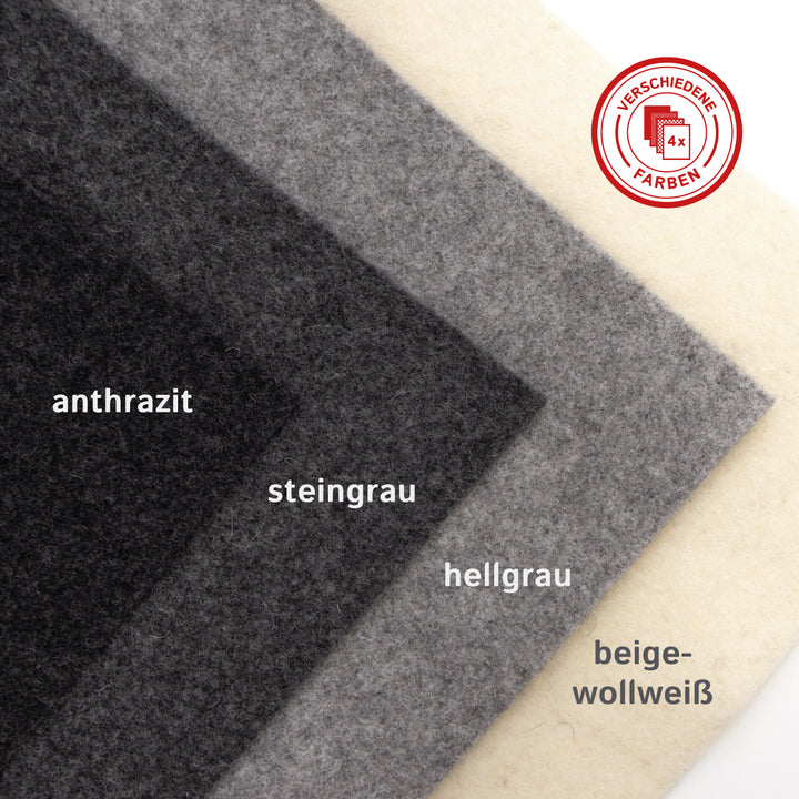 Wollfilz für Camper: 100% Natur-Nadelfilz - 3mm dick dehnbar & atmungsaktiv - Made in Germany