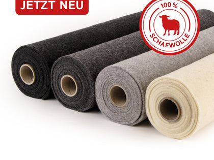 Uldfilt til campister: 100 % naturlig nålefilt - 3 mm tyk, strækbar og åndbar - fremstillet i Tyskland
