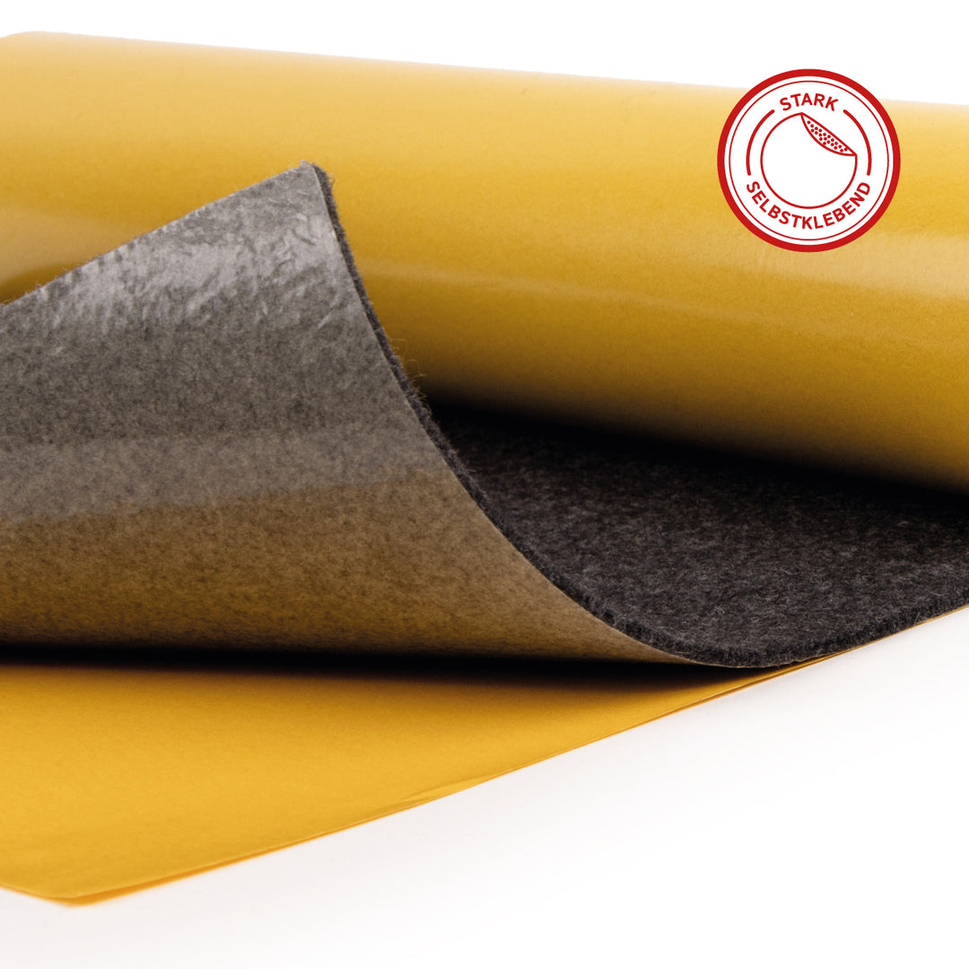 Wollfilz für Camper selbstklebend: 100% Natur-Nadelfilz - 3 mm dick dehnbar & atmungsaktiv - Made in Germany
