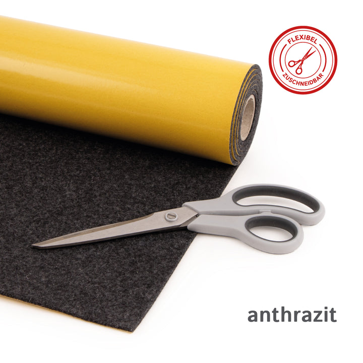 Wollfilz für Camper selbstklebend: 100% Natur-Nadelfilz - 3 mm dick dehnbar & atmungsaktiv - Made in Germany