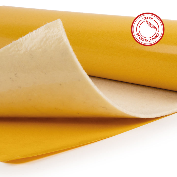 Wollfilz für Camper selbstklebend: 100% Natur-Nadelfilz - 3 mm dick dehnbar & atmungsaktiv - Made in Germany