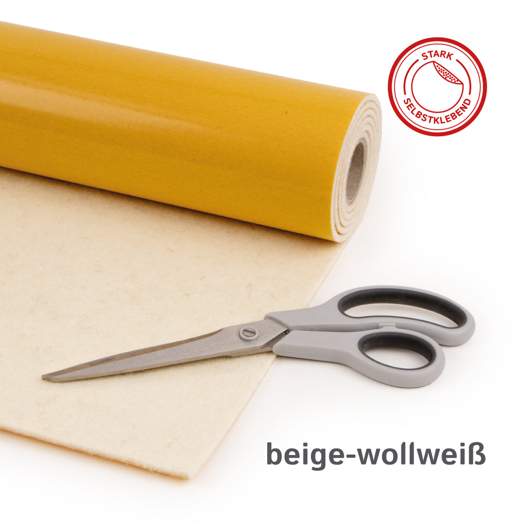 Wollfilz für Camper selbstklebend: 100% Natur-Nadelfilz - 3 mm dick dehnbar & atmungsaktiv - Made in Germany