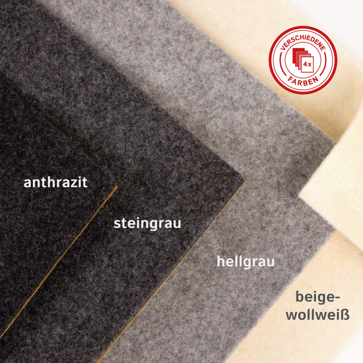 Wollfilz für Camper selbstklebend: 100% Natur-Nadelfilz - 3 mm dick dehnbar & atmungsaktiv - Made in Germany