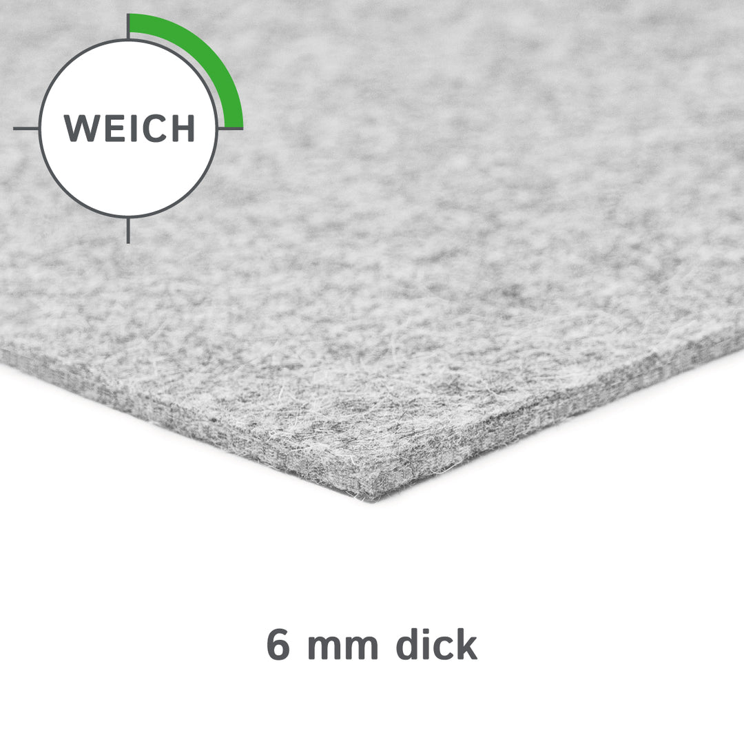 Wollfilz Zuschnitt 6 mm dick, (weich - 0,20 g/cm³)