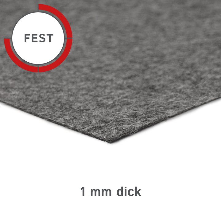 Wollfilz Zuschnitt 1 mm dick, (fest - 0,36 g/cm³)