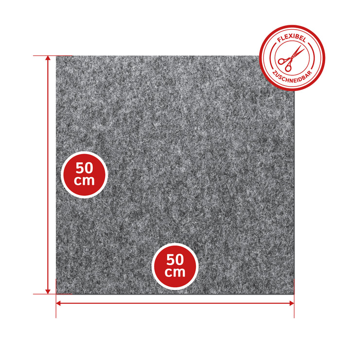 Wollfilz Zuschnitt 1 mm dick, (fest - 0,36 g/cm³)