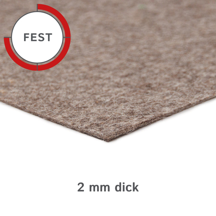 Wollfilz Zuschnitt 2 mm dick, (fest - 0,36 g/cm³)
