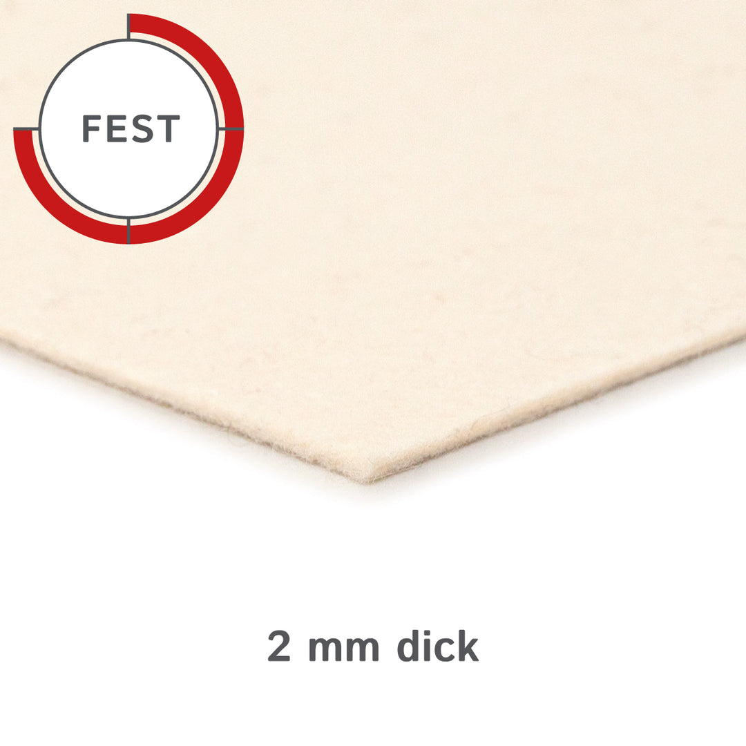 Wollfilz Zuschnitt 2 mm dick, (fest - 0,36 g/cm³)
