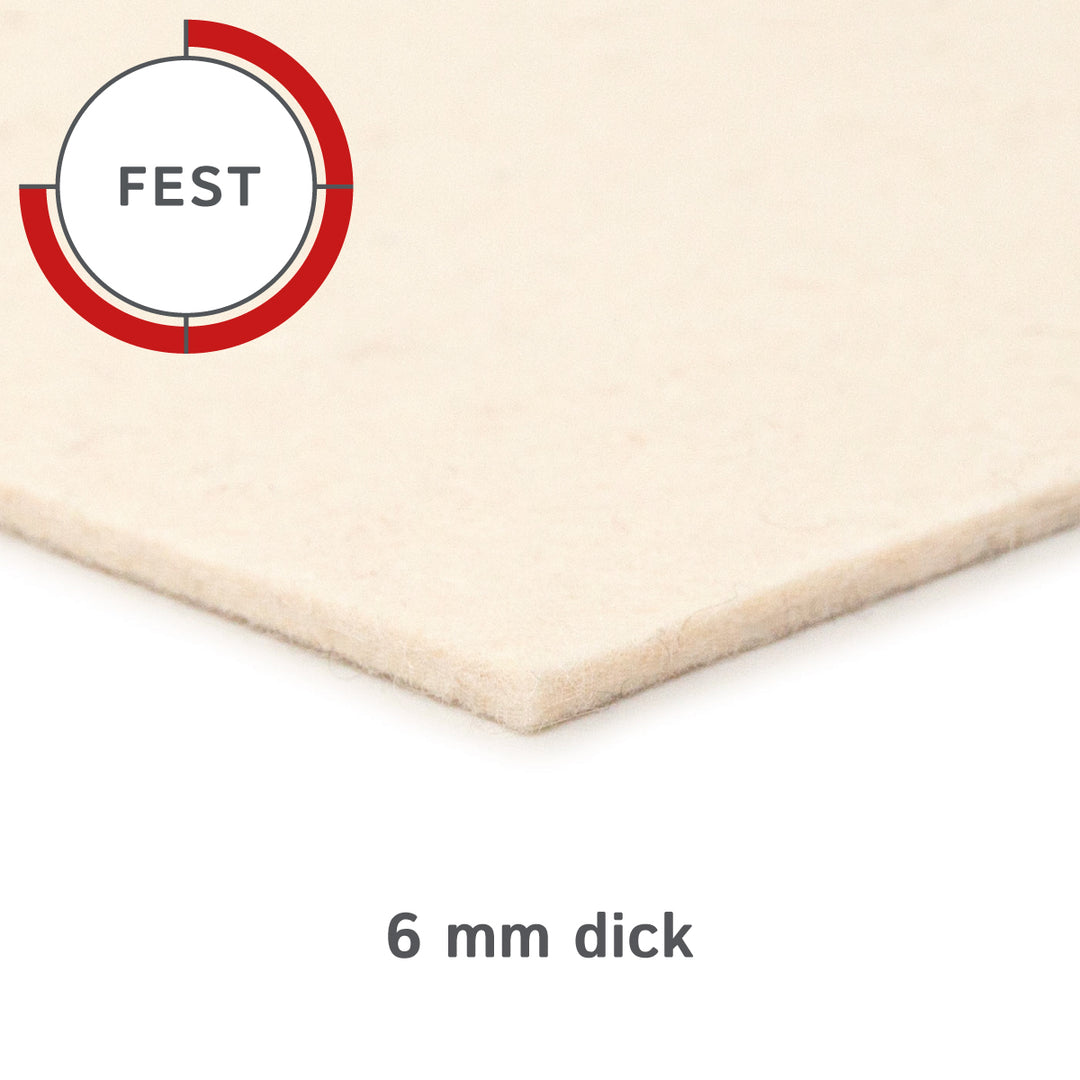 Wollfilz Zuschnitt 6 mm dick, (fest - 0,36 g/cm³)