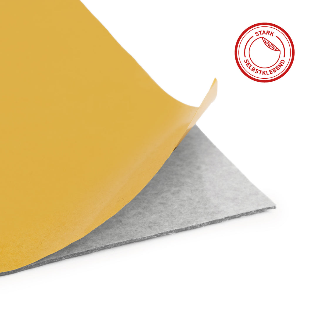 Fustella autoadesiva in feltro di lana morbida di 1 mm di spessore - Pannello in feltro da 350 g/m² (densità 0,20 g/cm³)