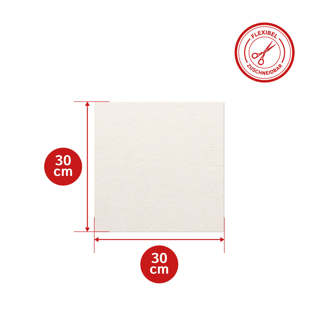 Wollfilz Zuschnitt selbstklebend 3 mm dick, (weich - 0,20 g/cm³)