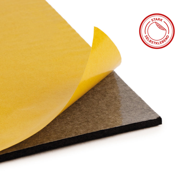 Selbstklebender weicher Wollfilz-Zuschnitt 5 mm dick – Filzplatte 1150 g/m² (Dichte 0,20 g/cm³)