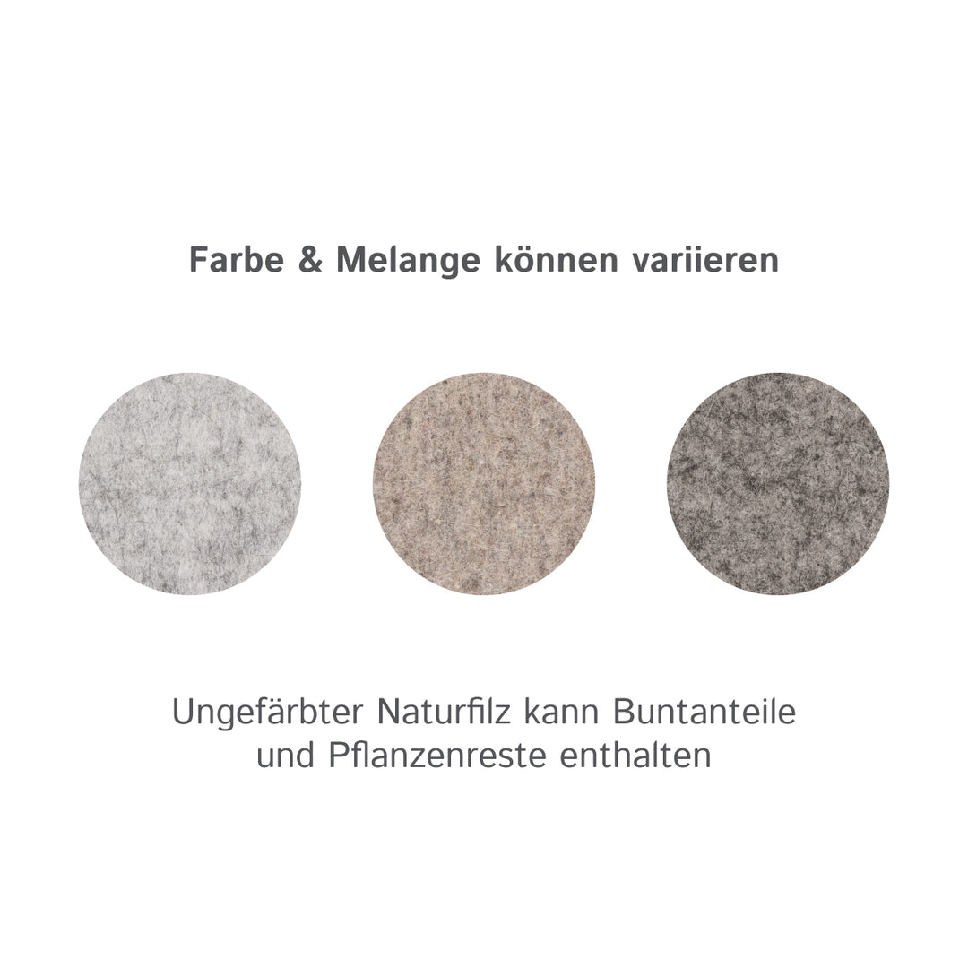Wollfilz Zuschnitt selbstklebend 6 mm dick, (weich - 0,20 g/cm³)