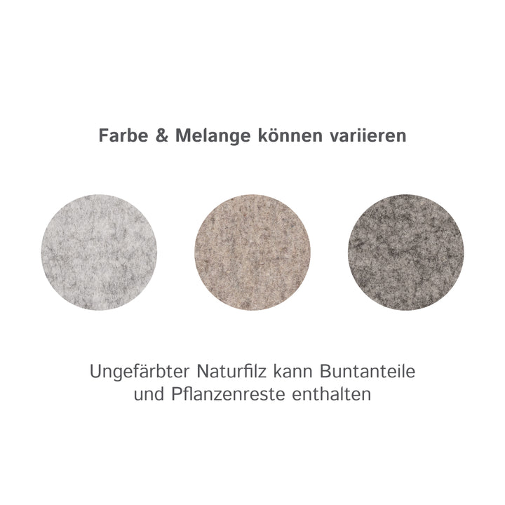 Wollfilz Zuschnitt selbstklebend 6 mm dick, (weich - 0,20 g/cm³)