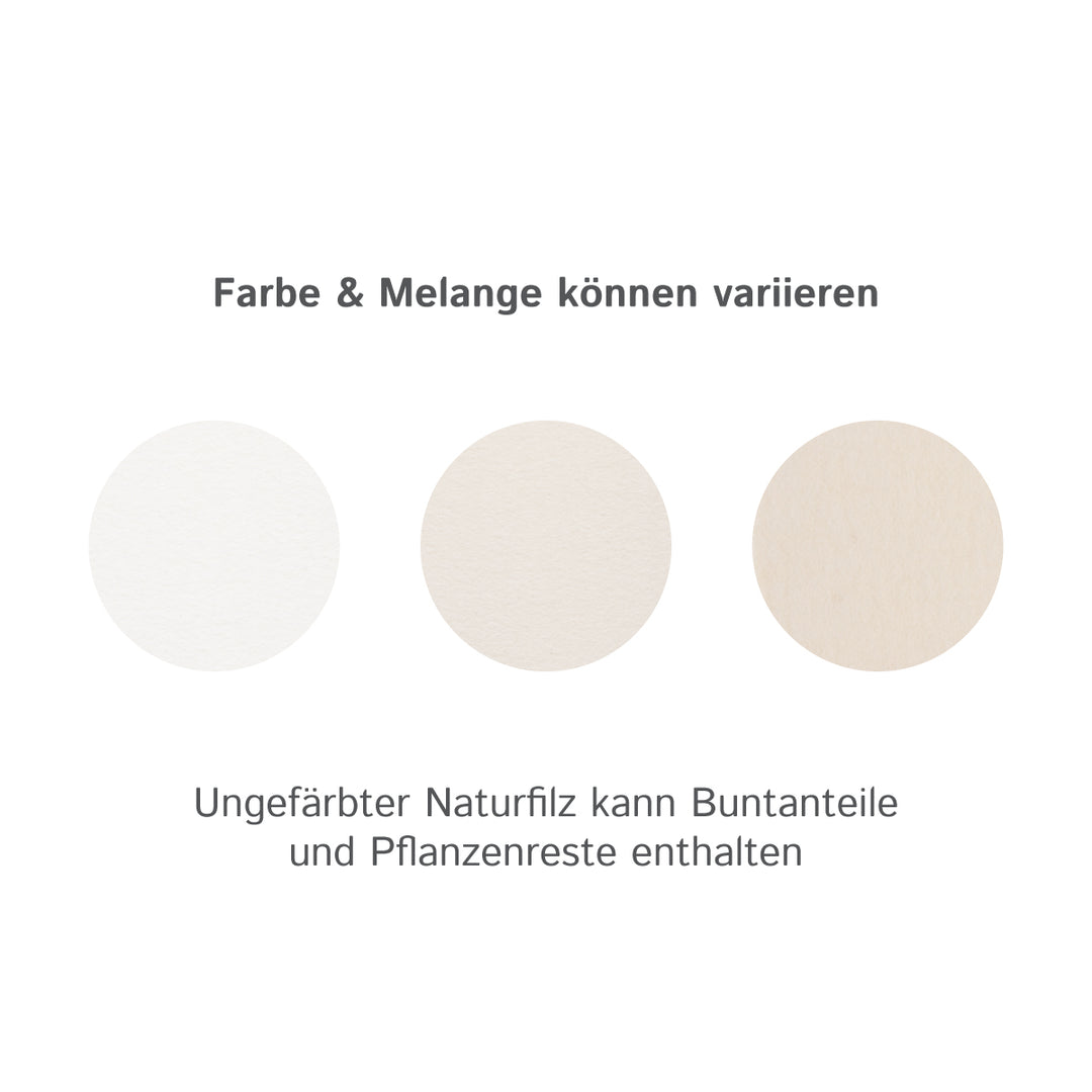 Wollfilz Zuschnitt selbstklebend 6 mm dick, (weich - 0,20 g/cm³)