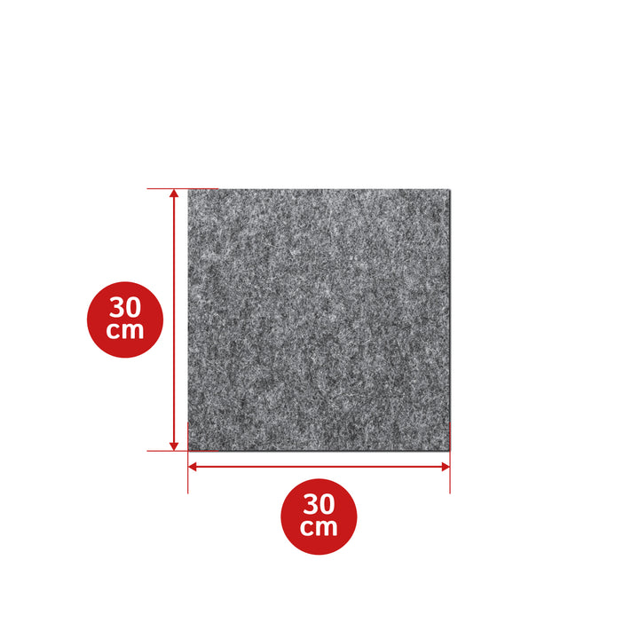 Selbstklebender fester Wollfilz-Zuschnitt 1 mm dick – Filzplatte 510 g/m² (Dichte 0,36 g/cm³)