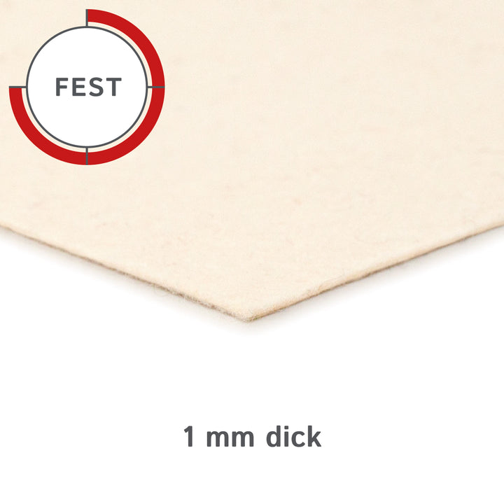 Wollfilz Zuschnitt selbstklebend 1 mm dick, (fest - 0,36 g/cm³)