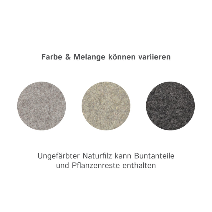 Selbstklebender fester Wollfilz-Zuschnitt 1 mm dick – Filzplatte 510 g/m² (Dichte 0,36 g/cm³)