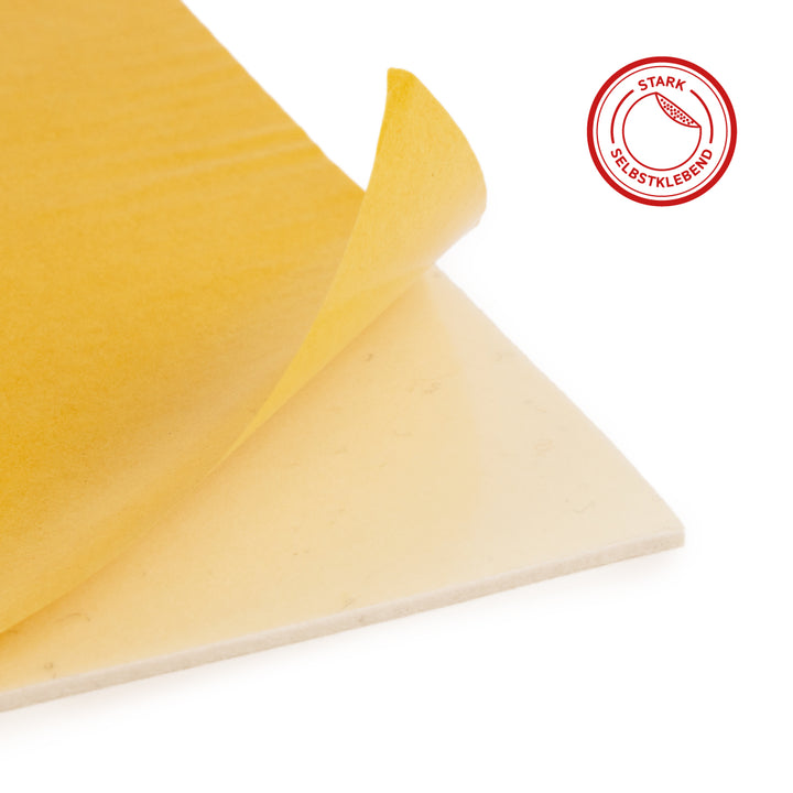 Selbstklebender fester Wollfilz-Zuschnitt 3 mm dick – Filzplatte 1230 g/m² (Dichte 0,36 g/cm³)