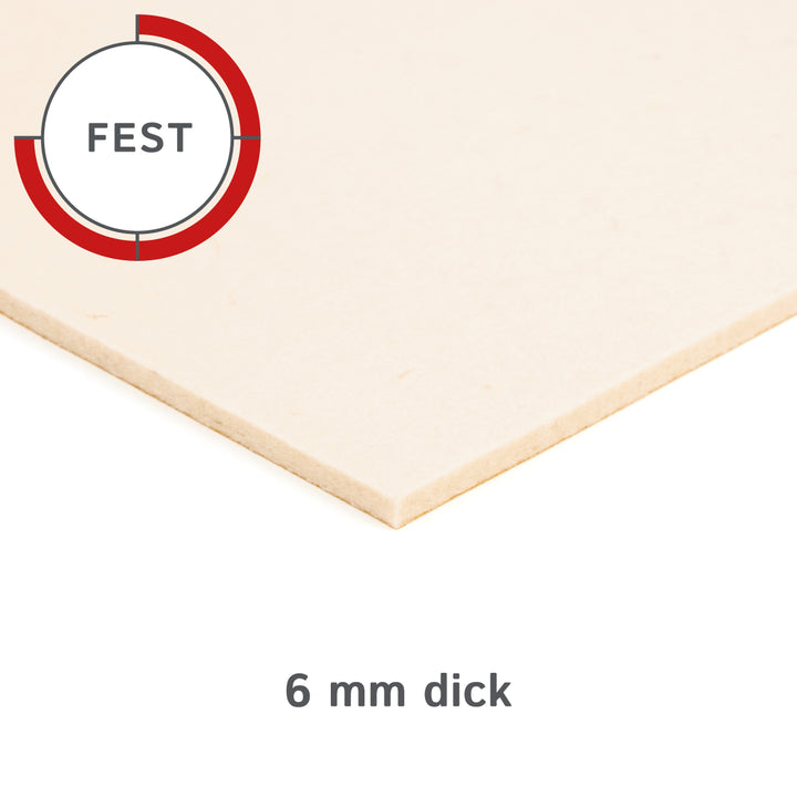 Wollfilz Zuschnitt selbstklebend 6 mm dick, (fest - 0,36 g/cm³)