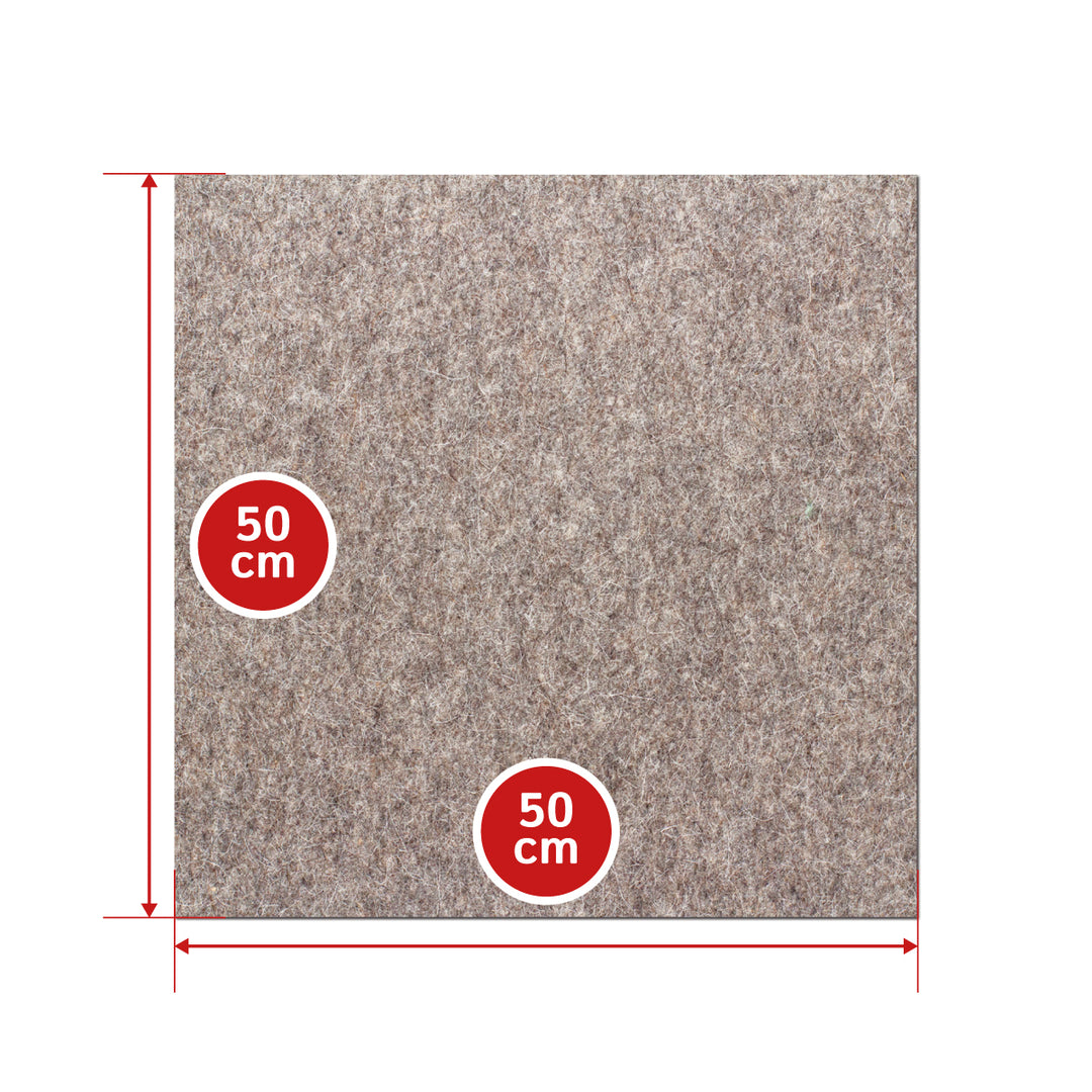 Wollfilz Zuschnitt selbstklebend 6 mm dick, (fest - 0,36 g/cm³)