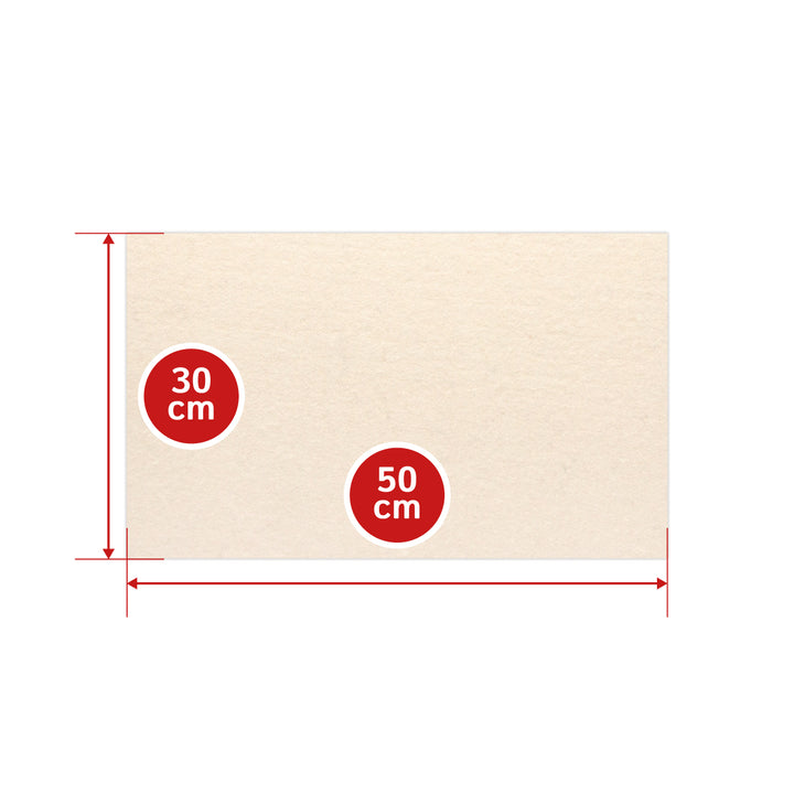 Wollfilz Zuschnitt selbstklebend 6 mm dick, (fest - 0,36 g/cm³)