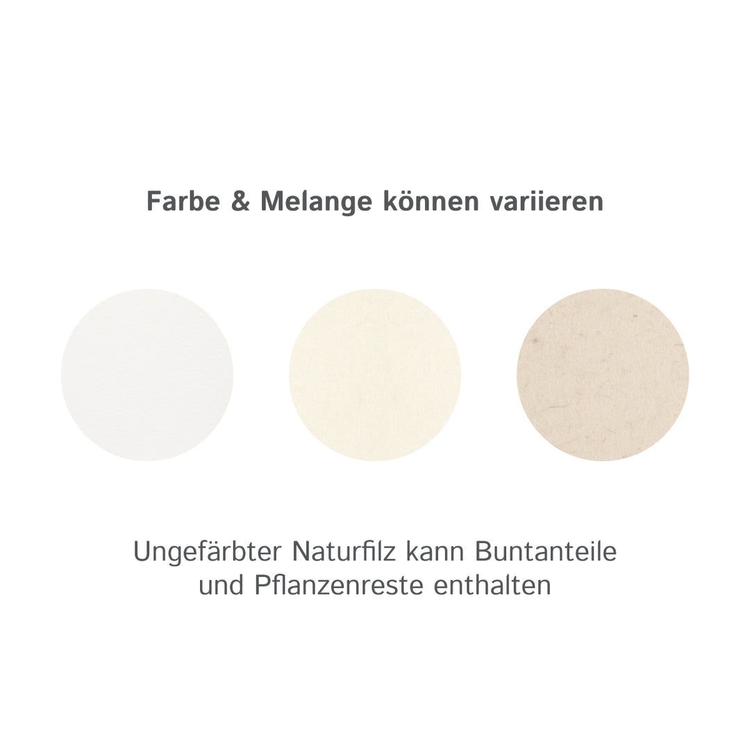 Wollfilz Zuschnitt selbstklebend 6 mm dick, (fest - 0,36 g/cm³)