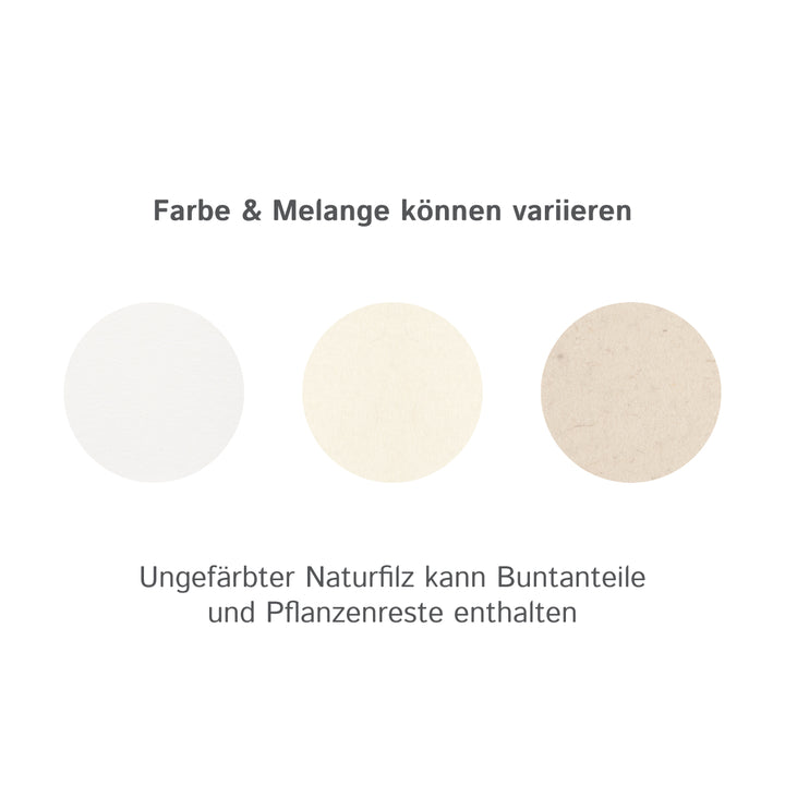 Wollfilz Zuschnitt selbstklebend 6 mm dick, (fest - 0,36 g/cm³)