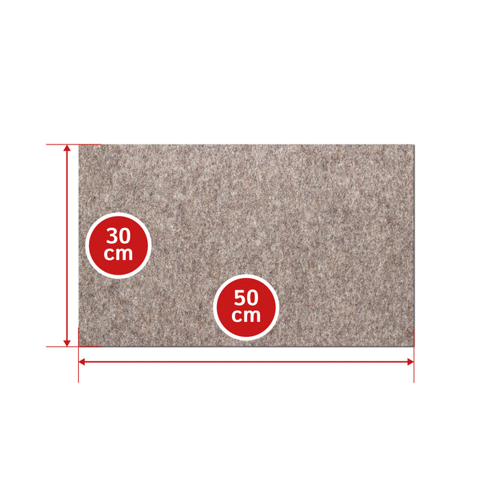 Wollfilz Zuschnitt selbstklebend 12 mm dick, (fest - 0,36 g/cm³)