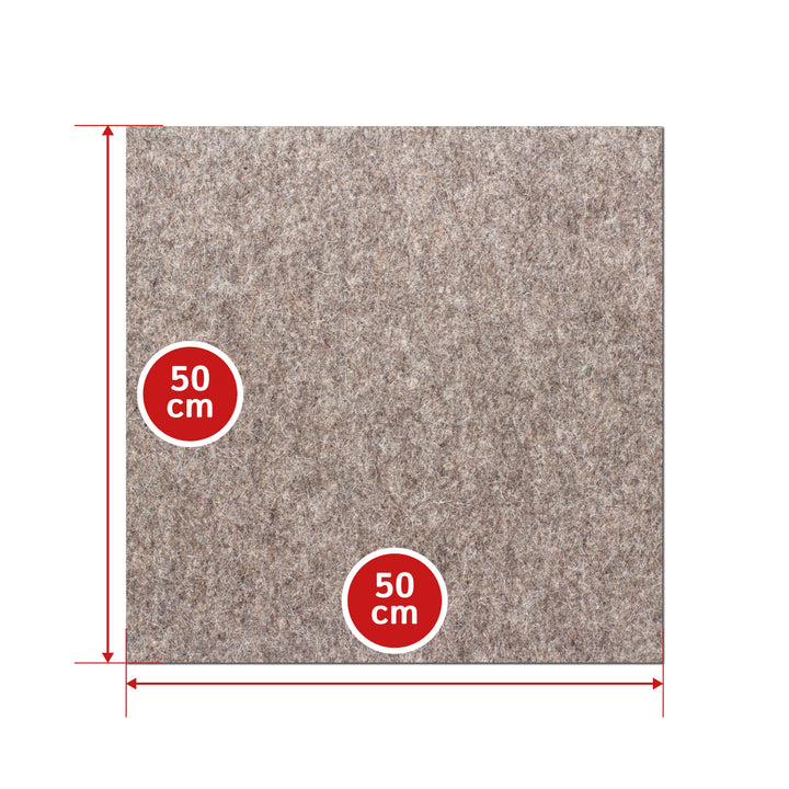 Wollfilz Zuschnitt selbstklebend 15 mm dick, (fest - 0,36 g/cm³)