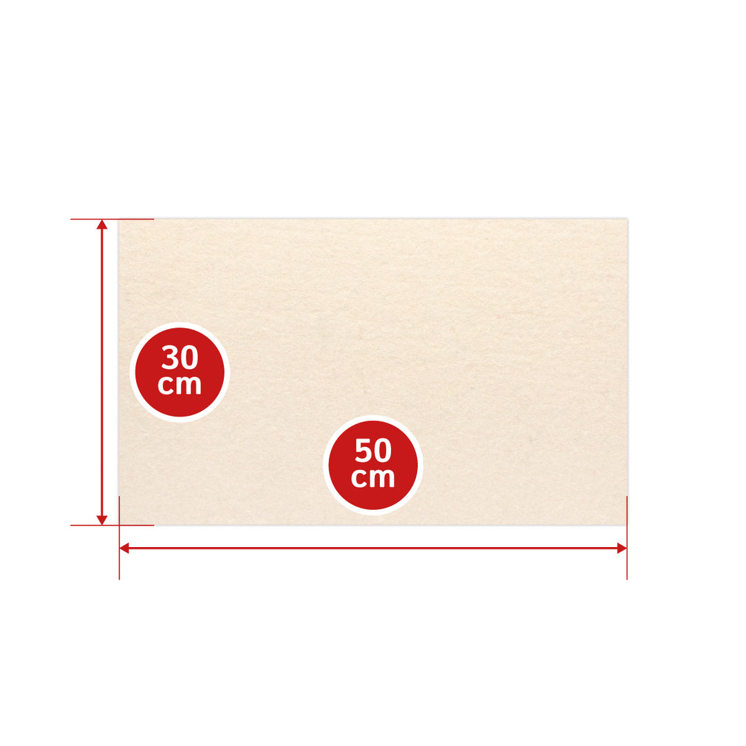 Wollfilz Zuschnitt selbstklebend 15 mm dick, (fest - 0,36 g/cm³)