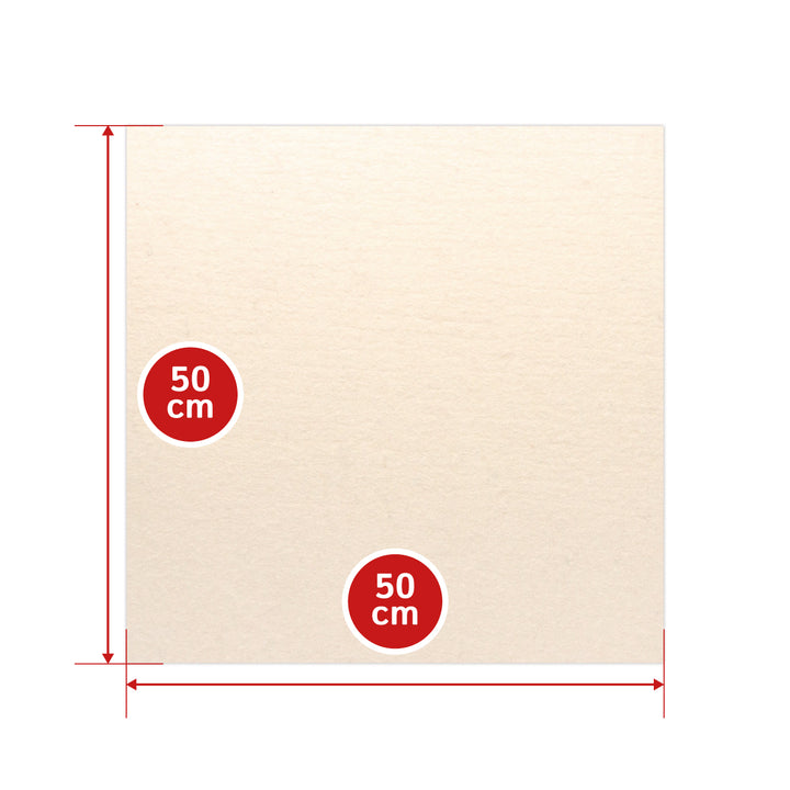 Wollfilz Zuschnitt selbstklebend 15 mm dick, (fest - 0,36 g/cm³)