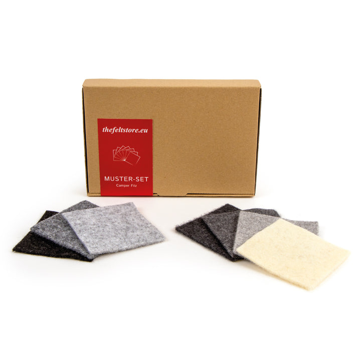 Camper Filz Musterset – 7 Muster | Nadelfilz aus PP (3) & Wolle (4), ohne oder mit Kleber