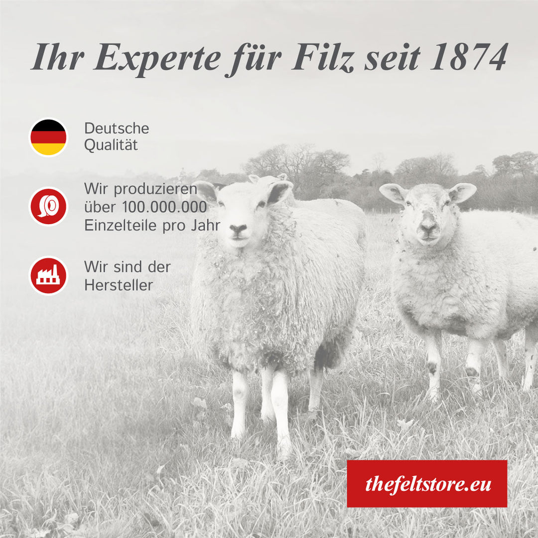 Filzband selbstklebend 2 mm dick, vielseitiger Filzstreifen - Ideal als Dichtungsband für Fenster und Türen oder als Klapperschutz