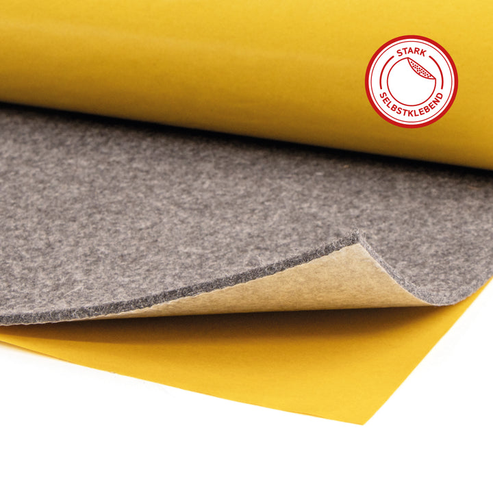 Akustikfilz selbstklebend aus 100 % Schafwolle, ca. 4,5 mm dick – Filz-Meterware für Wand, Decke & Innenausbau
