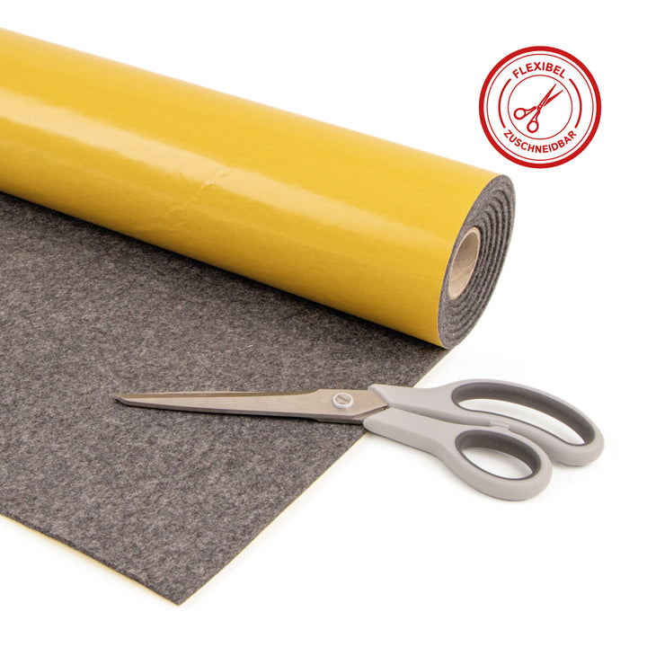 Akustikfilz selbstklebend aus 100 % Schafwolle, ca. 4,5 mm dick – Filz-Meterware für Wand, Decke & Innenausbau